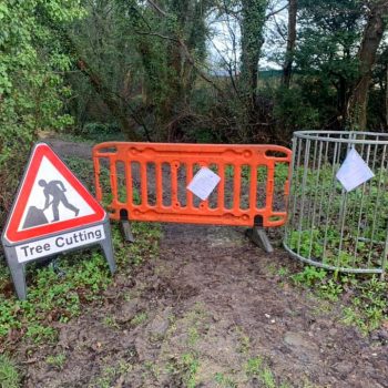 Footpath closed for tree services